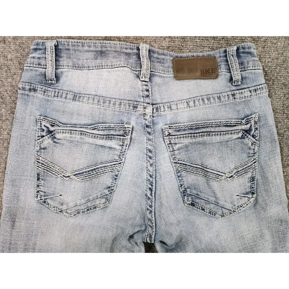 BKE Aiden Men's 30x32 Slim Fit Bootcut Stretch Blue Jeans Arty GBS21285